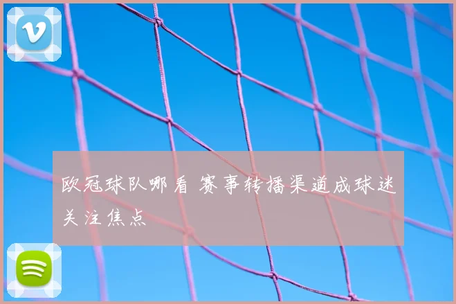 欧冠球队哪看 赛事转播渠道成球迷关注焦点